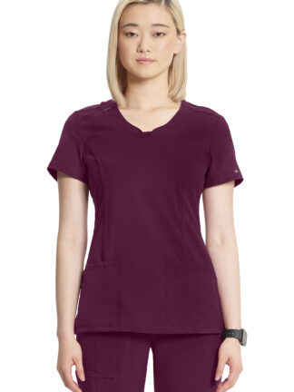 2624A Infinity Round Neck Top Wine