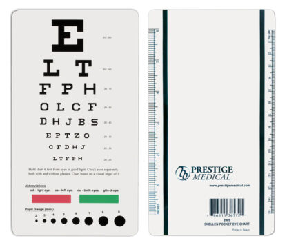 3909 Snellen Pocket Eye Chart