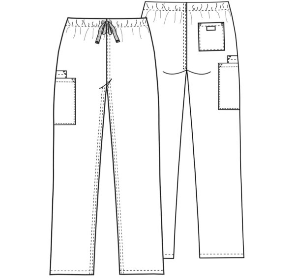 4100 Originals Unisex Drawstring Cargo Pant Khaki - Image 2