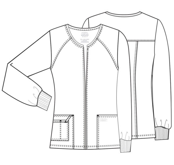 4315 Core Stretch Warm-Up Jacket Pewter - Image 2