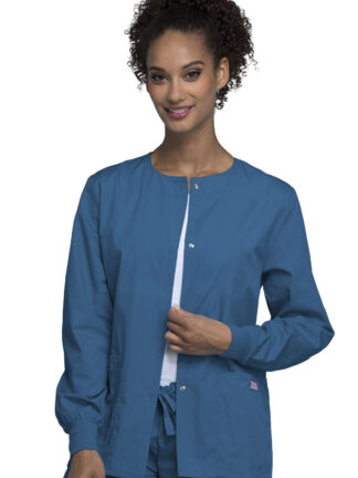 4350 Originals Snap Front Warm-Up Jacket Caribbean Blue