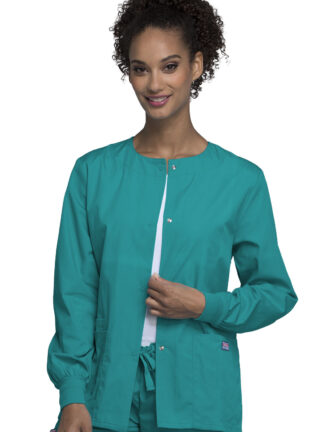 4350 Originals Snap Front Warm-Up Jacket Teal Blue