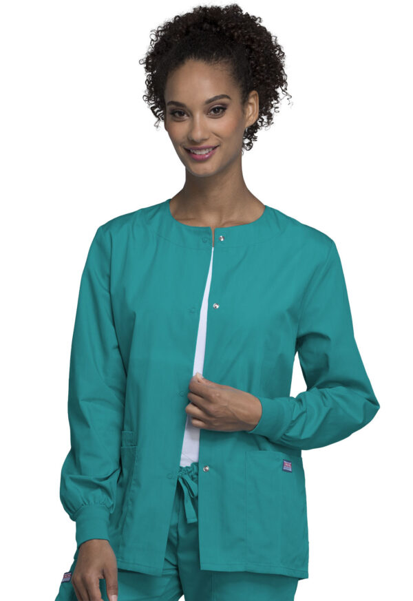 4350 Originals Snap Front Warm-Up Jacket Teal Blue