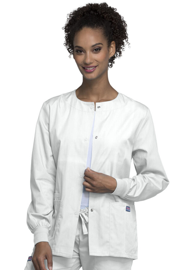 4350 Originals Snap Front Warm-Up Jacket White