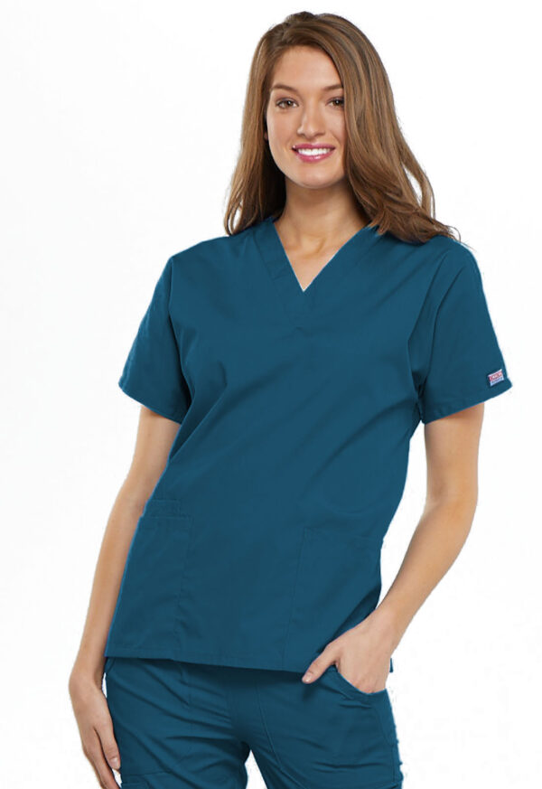 4700 Originals V-Neck Top Caribbean Blue