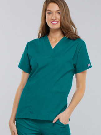4700 Originals V-Neck Top Teal Blue