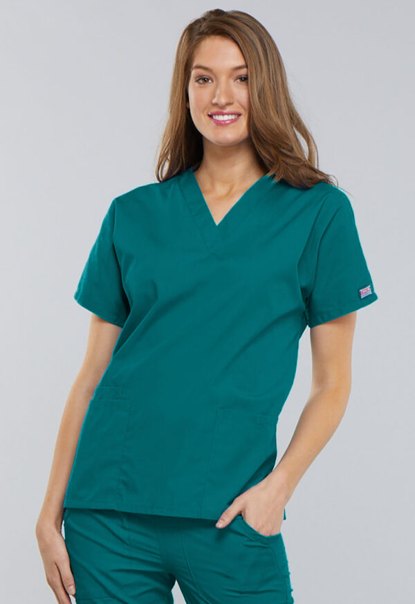 4700 Originals V-Neck Top Teal Blue