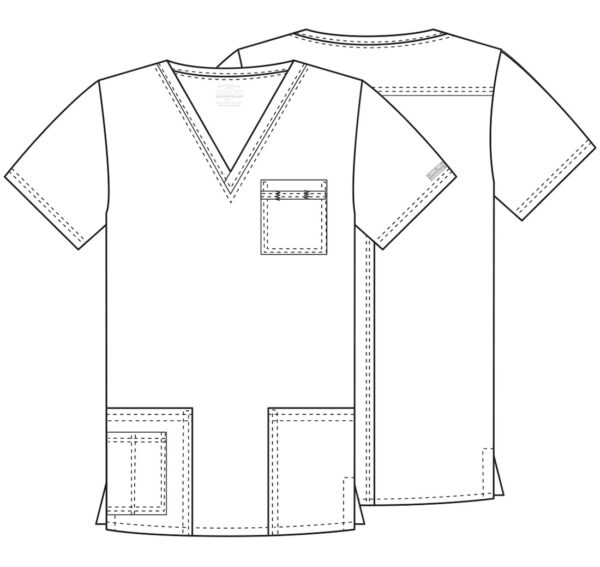 4725 Core Stretch Unisex V-Neck Top Hunter - Image 2