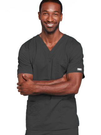 4725 Core Stretch Unisex V-Neck Top Pewter