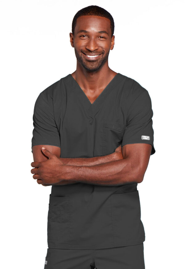 4725 Core Stretch Unisex V-Neck Top Pewter