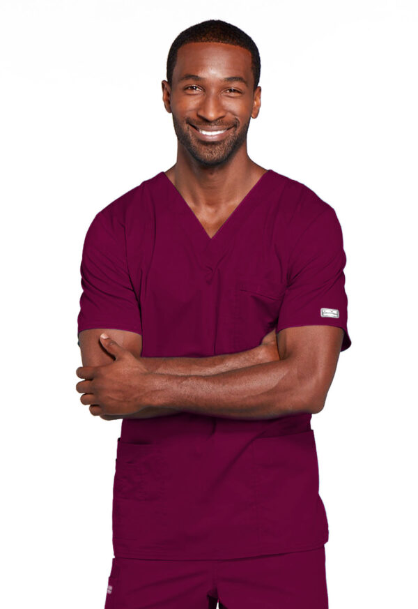 4725 Core Stretch Unisex V-Neck Top Wine