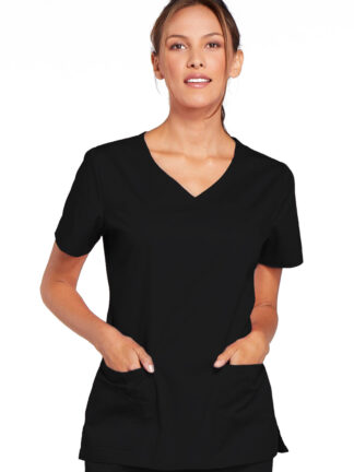 4727 Core Stretch V-Neck Top Black