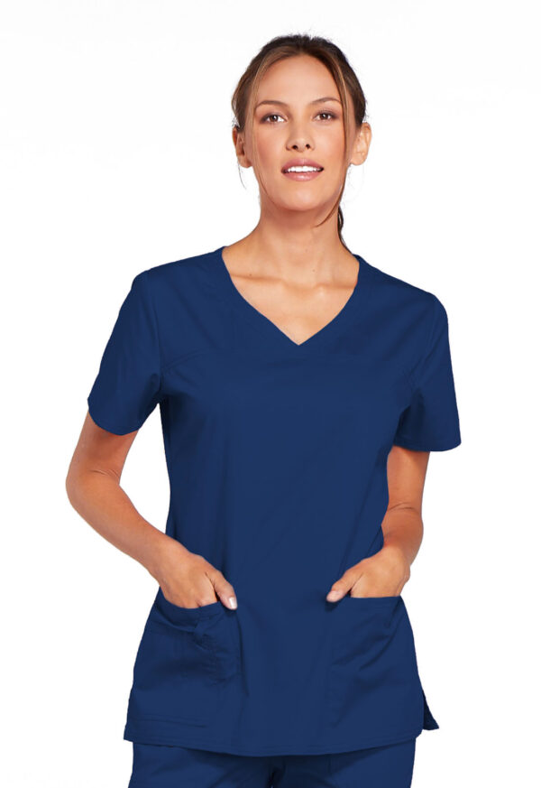4727 Core Stretch V-Neck Top Navy