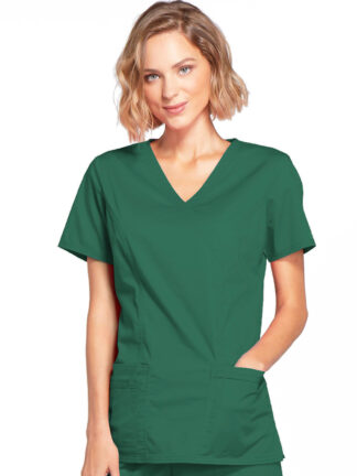4728 Core Stretch Mock Wrap Top Hunter