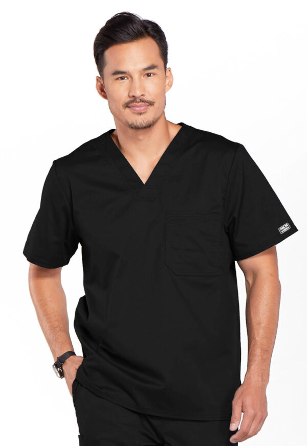 4743 Core Stretch Men's V-Neck Top Black