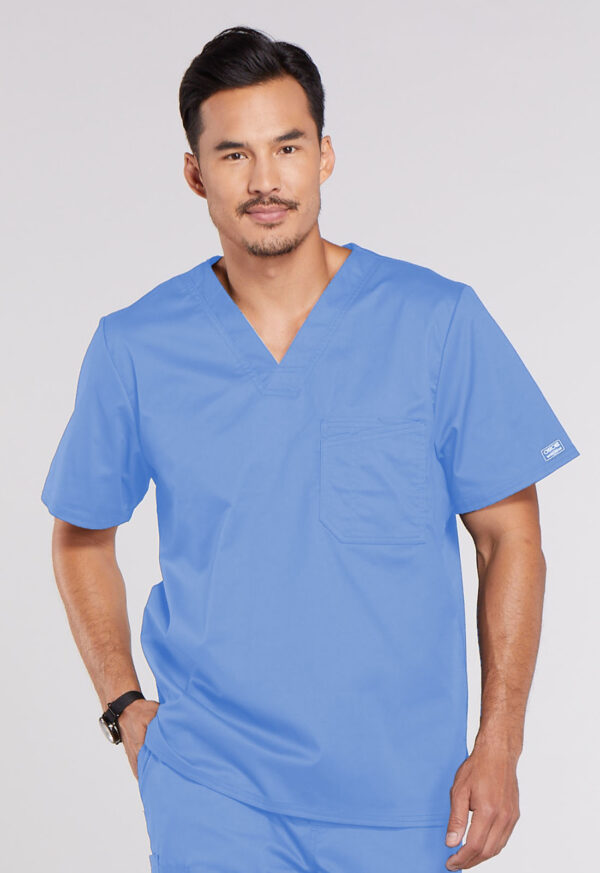 4743 Core Stretch Men's V-Neck Top Ceil Blue