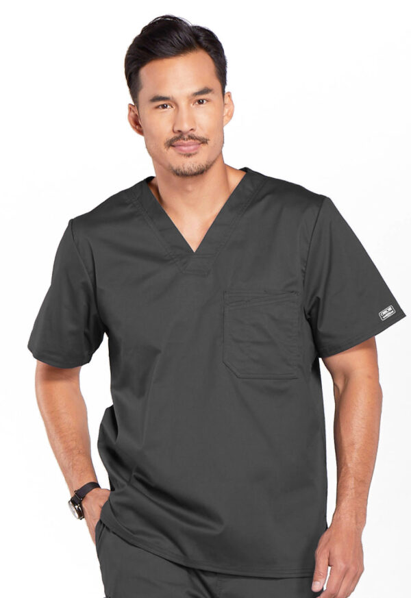 4743 Core Stretch Men's V-Neck Top Pewter