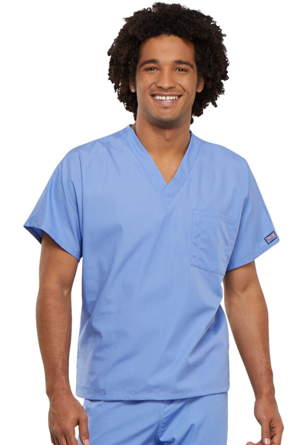 4777 Originals Unisex 1 Pocket V-Neck Tunic Ceil Blue