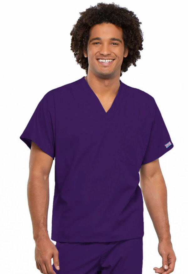 4777 Originals Unisex 1 Pocket V-Neck Tunic Eggplant