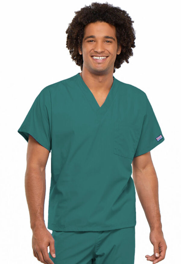 4777 Originals Unisex 1 Pocket V-Neck Tunic Teal Blue