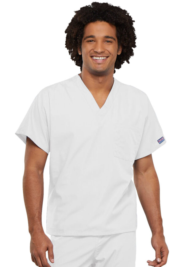 4777 Originals Unisex 1 Pocket V-Neck Tunic White