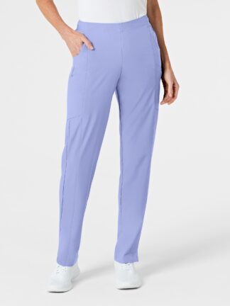 5155 W123 Full Elastic Pant Ceil Blue
