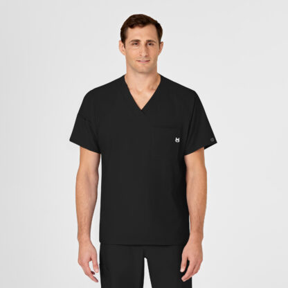6355 W123 V- Neck Top Black