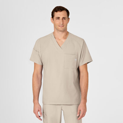 6355 W123 V- Neck Top Khaki
