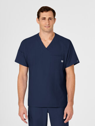 6355 W123 V- Neck Top Navy