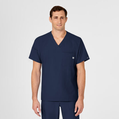 6355 W123 V- Neck Top Navy