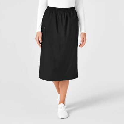 701 WonderWink Pull On Cargo Skirt Black
