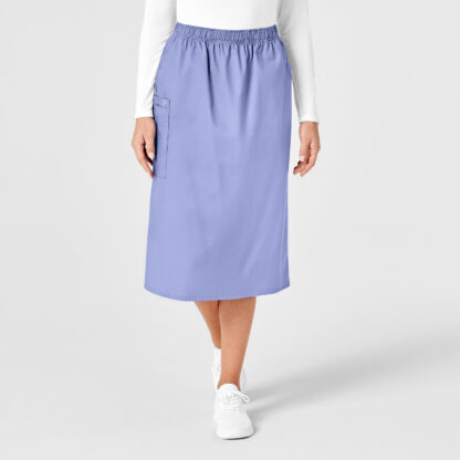 701 WonderWink Pull On Cargo Skirt Ceil Blue