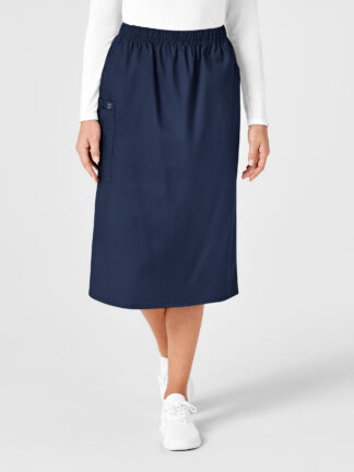 701 WonderWink Pull On Cargo Skirt Navy