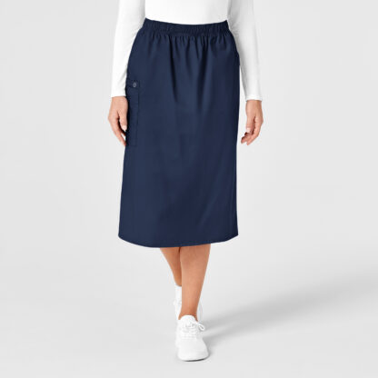 701 WonderWink Pull On Cargo Skirt Navy