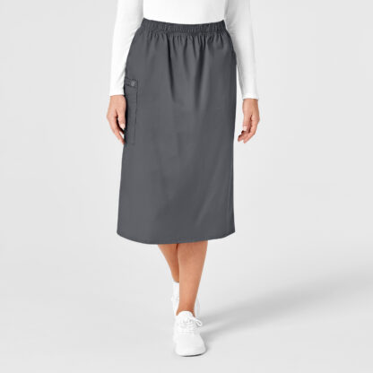 701 WonderWink Pull On Cargo Skirt Pewter