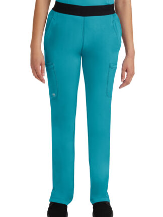 9500 HH Works Rachel Elastic Waist Pant Teal Blue