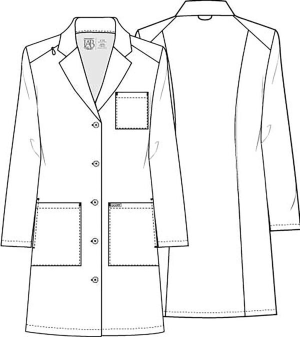 CK421 Labcoats 37" Women's Coat White - Image 2