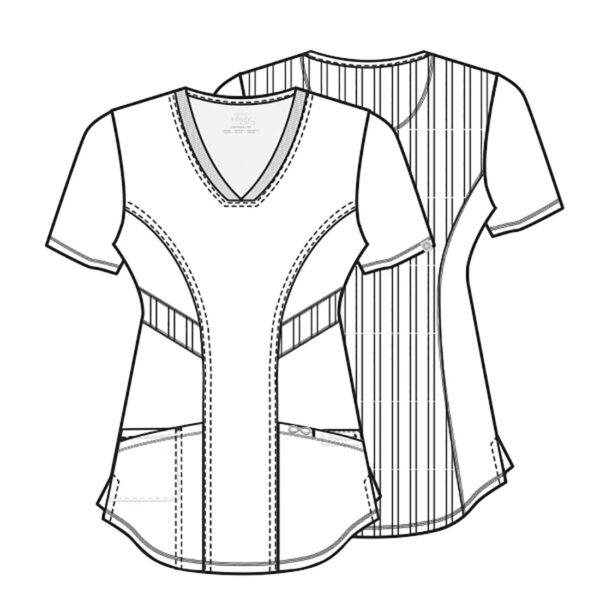 CK623A Infinity V-Neck Top White - Image 2