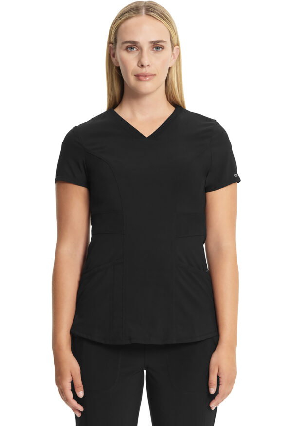 CK623A Infinity V-Neck Top Black