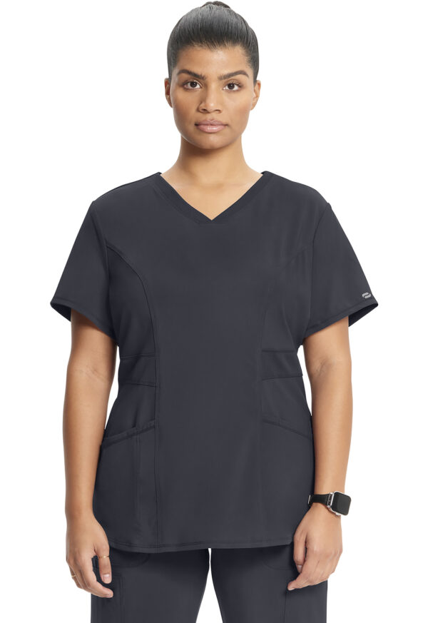 CK623A Infinity V-Neck Top Pewter