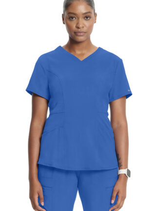 CK623A Infinity V-Neck Top Royal