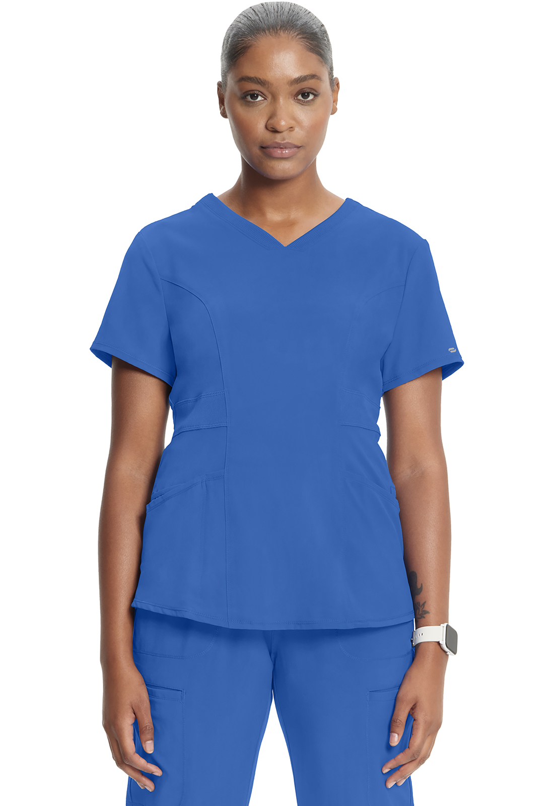 CK623A Infinity V-Neck Top Royal