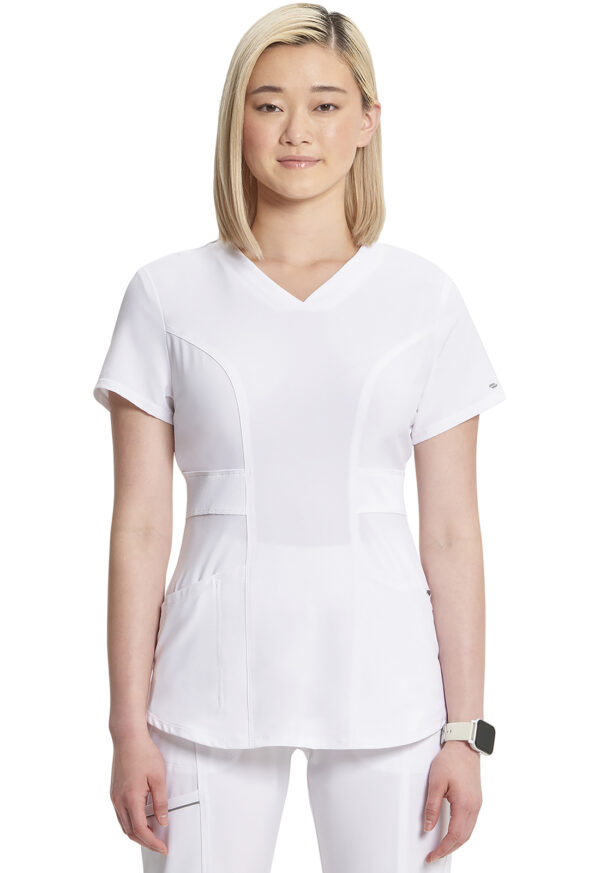 CK623A Infinity V-Neck Top White