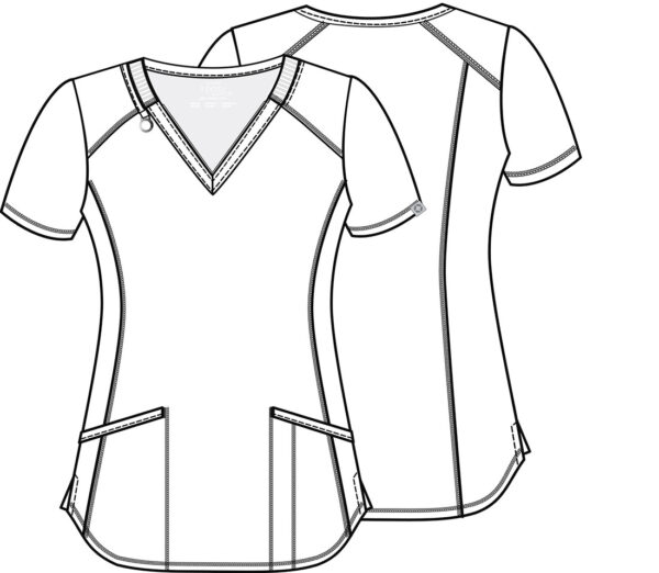 CK865A Infinity V-Neck Top Pewter - Image 2