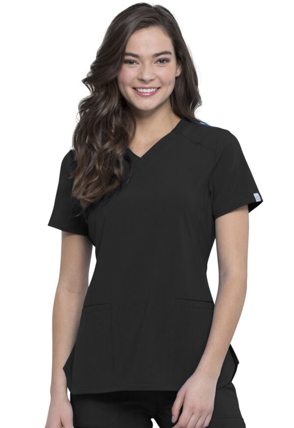 CK865A Infinity V-Neck Top Black