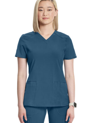 CK865A Infinity V-Neck Top Caribbean Blue
