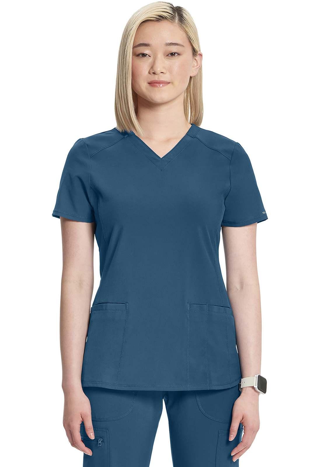 CK865A Infinity V-Neck Top Caribbean Blue