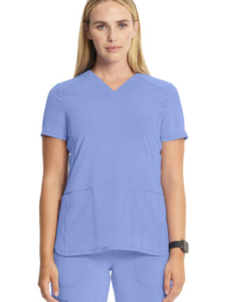 CK865A Infinity V-Neck Top Ceil Blue