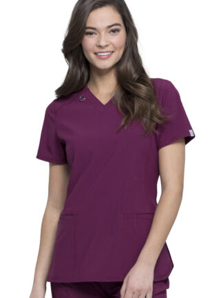 CK865A Infinity V-Neck Top Wine
