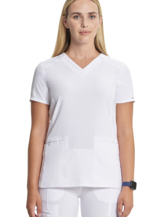 CK865A Infinity V-Neck Top White